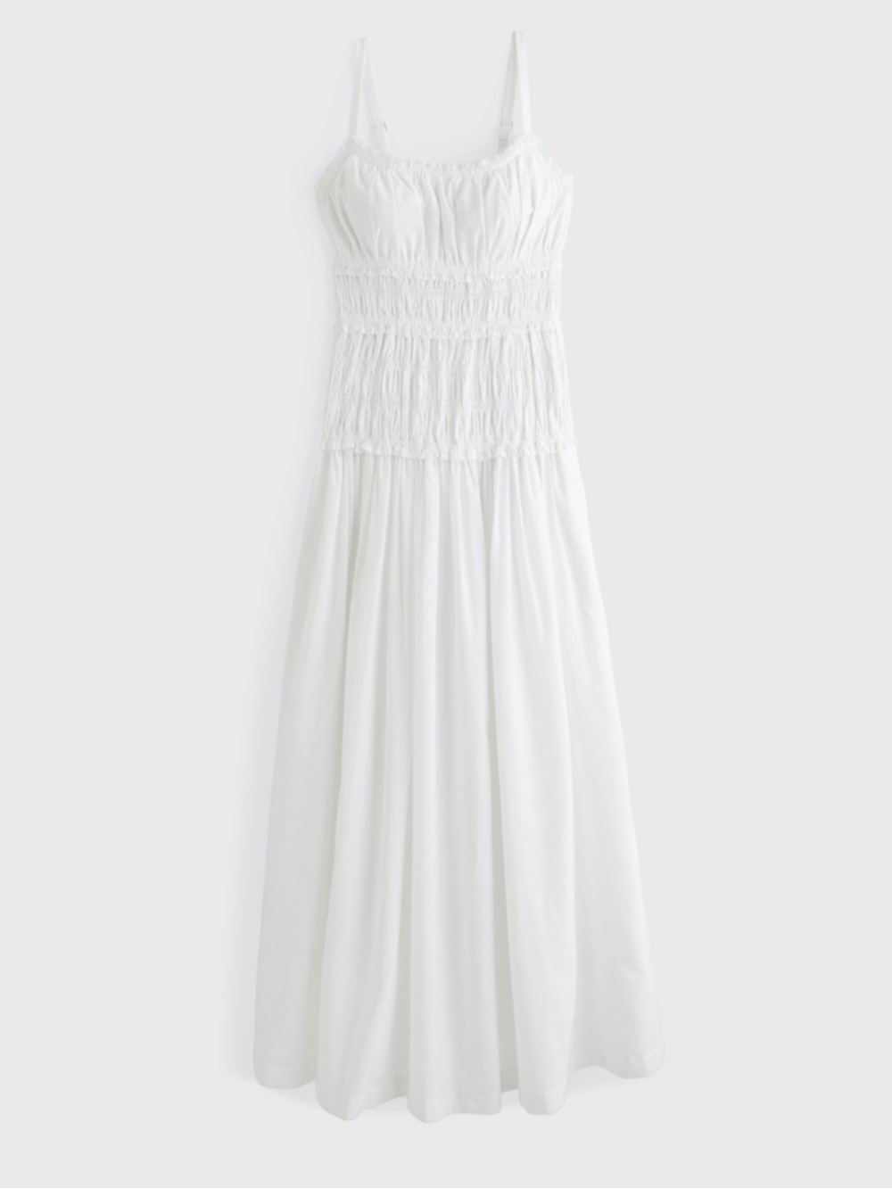 Abercrombie & Fitch White Smocked Maxi Dress - Picture 7 of 7